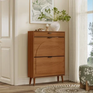 Home designer+curved+three dimensional+texture+fluted+panel+shoe+storage+cabinet 465478783